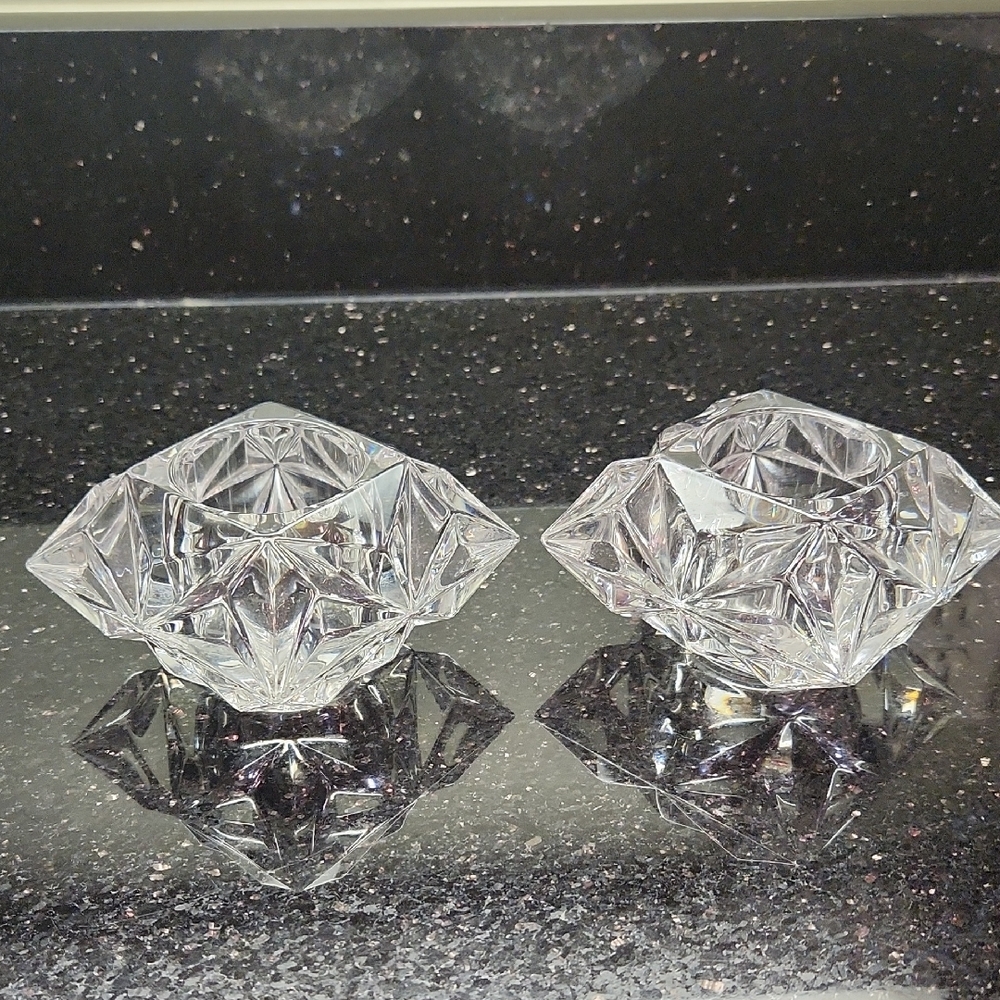 PartyLite Quad Prism Tealight Holders, set of 2